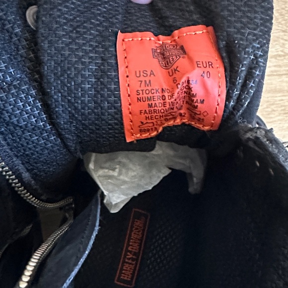 Harley-Davidson Black Leather Ankle Boots - Picture 4 of 5